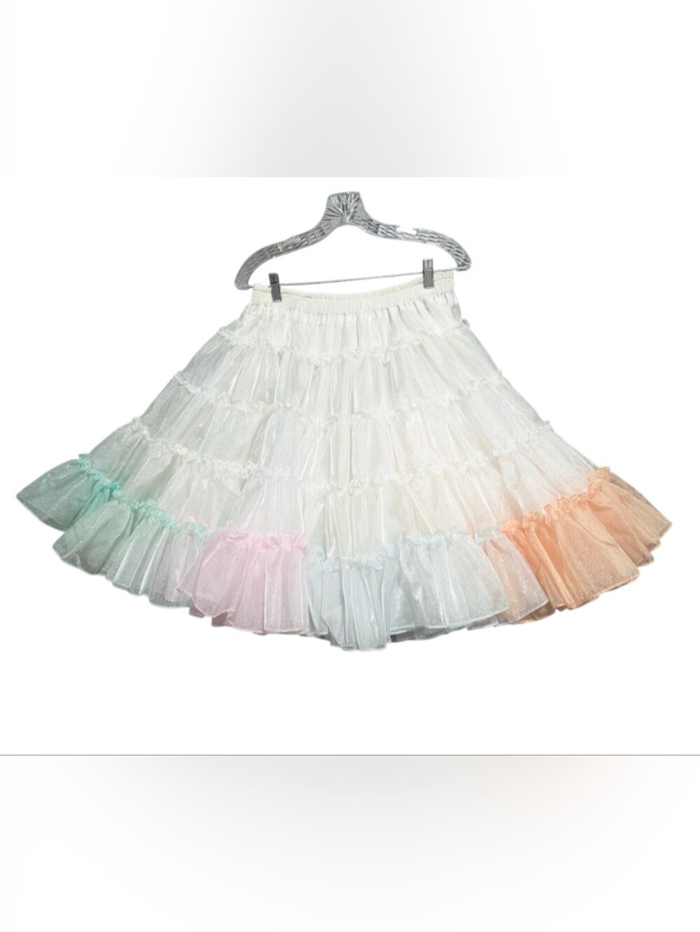 VTG Royal Petticoats Pastel Rainbow Tiered Crinoline Square Dance Petticoat